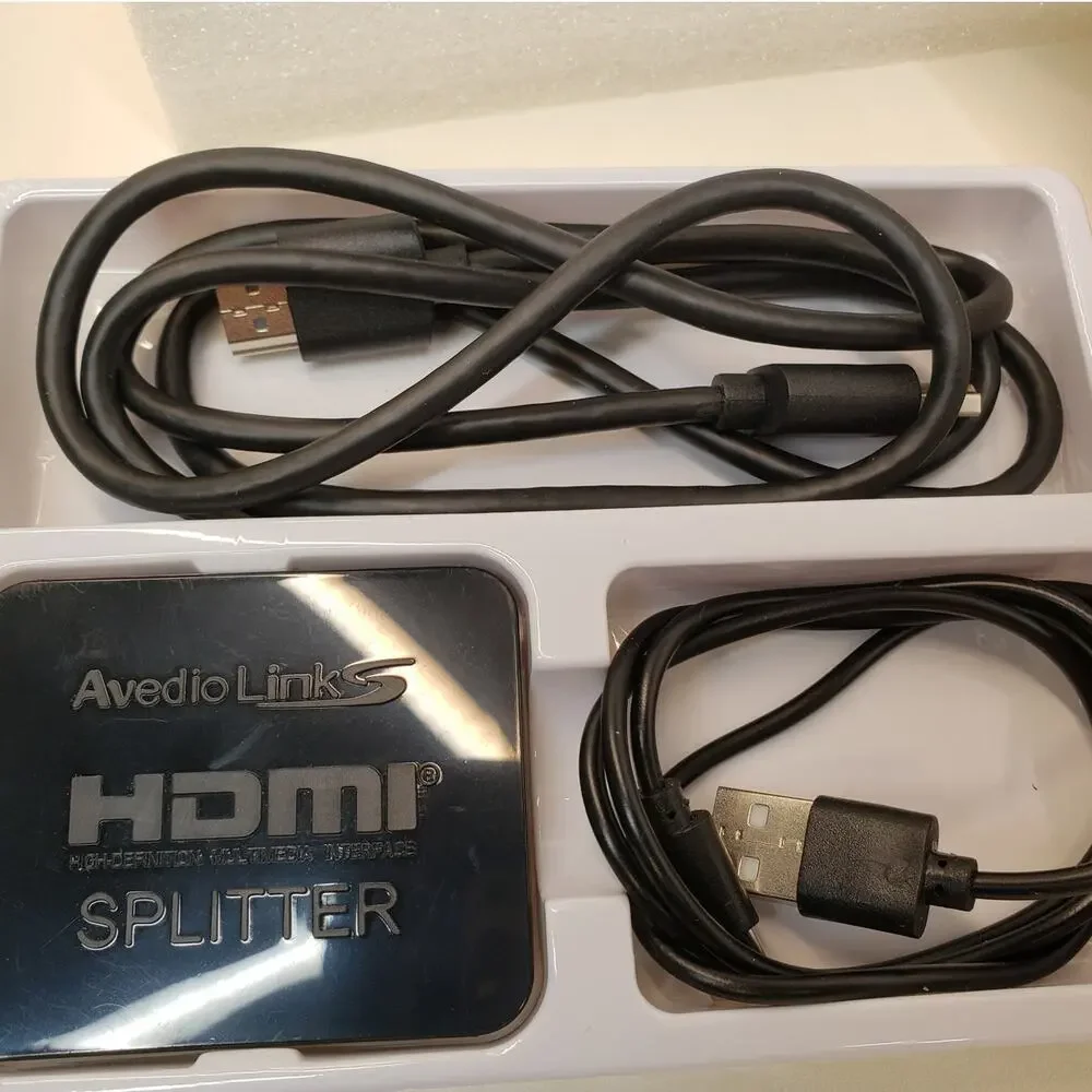 Avedio Links 4K HDMI Splitter 1 in 2 Out (Dual Monitor Duplicate/Mirror)